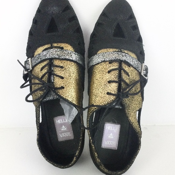 Vans Hellz size 9 Gold Silver and Black - Picture 2 of 6